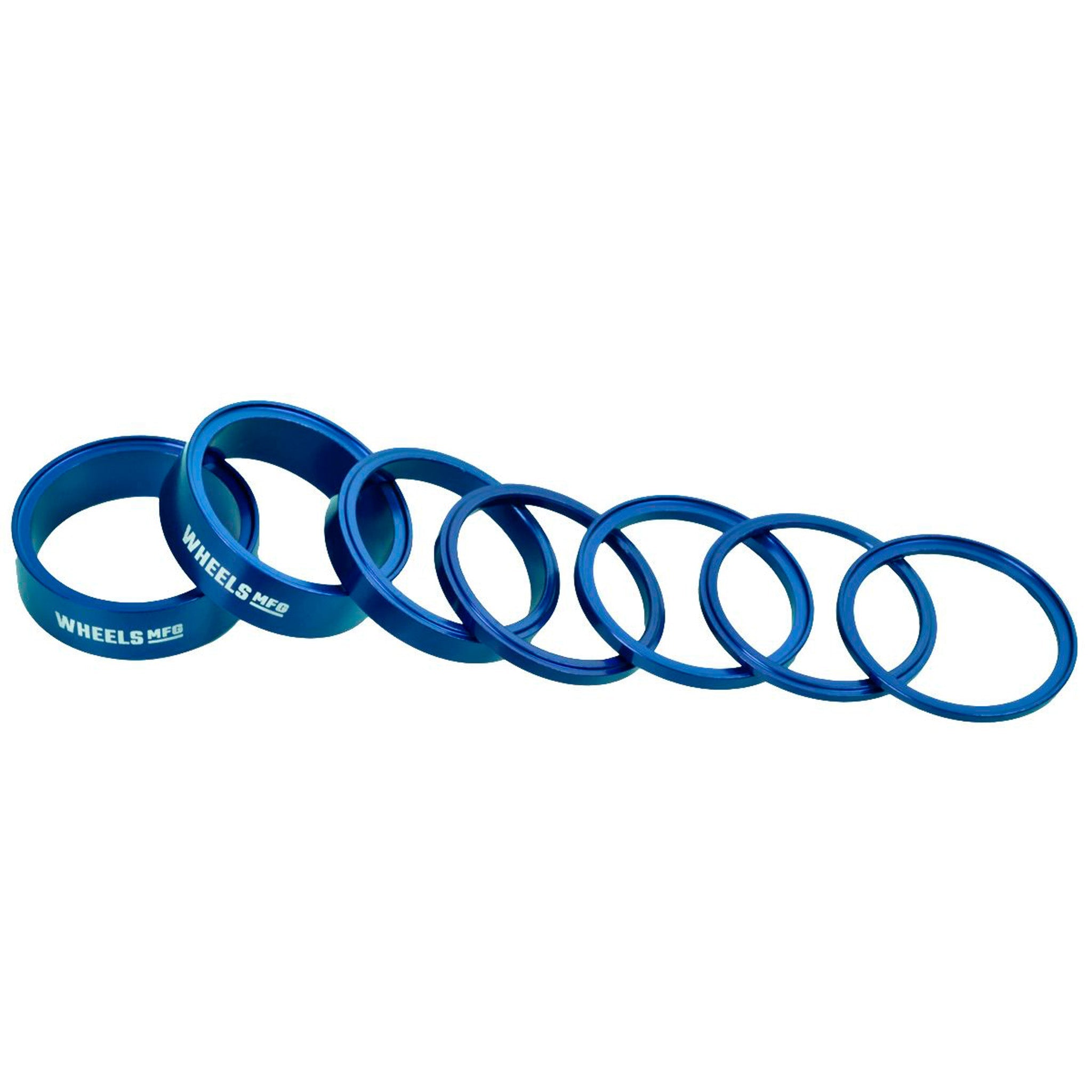 Wheels Mfg StackRight Headset Spacer Kit, 1-1/8" Blue  -0