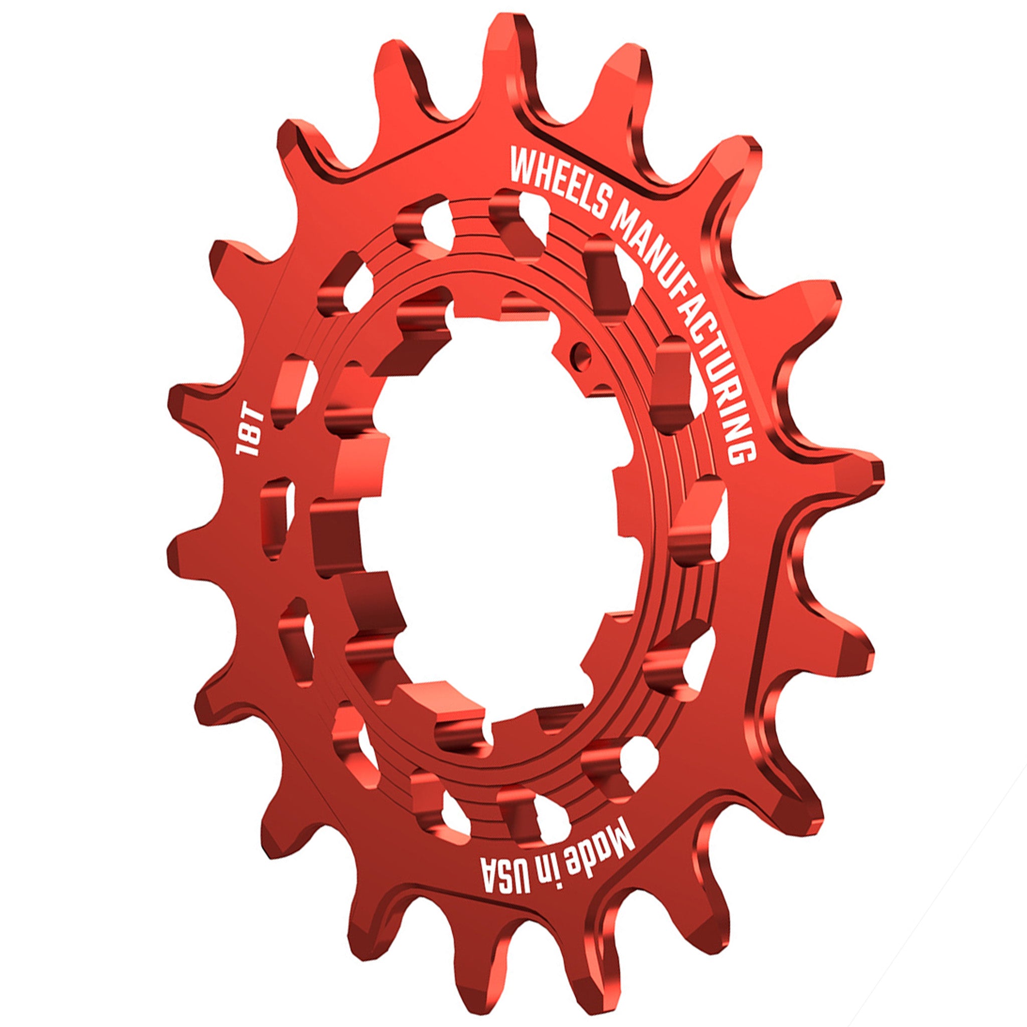 Wheels Mfg SOLO-HG Singlespeed Cog, 18t, Red-0