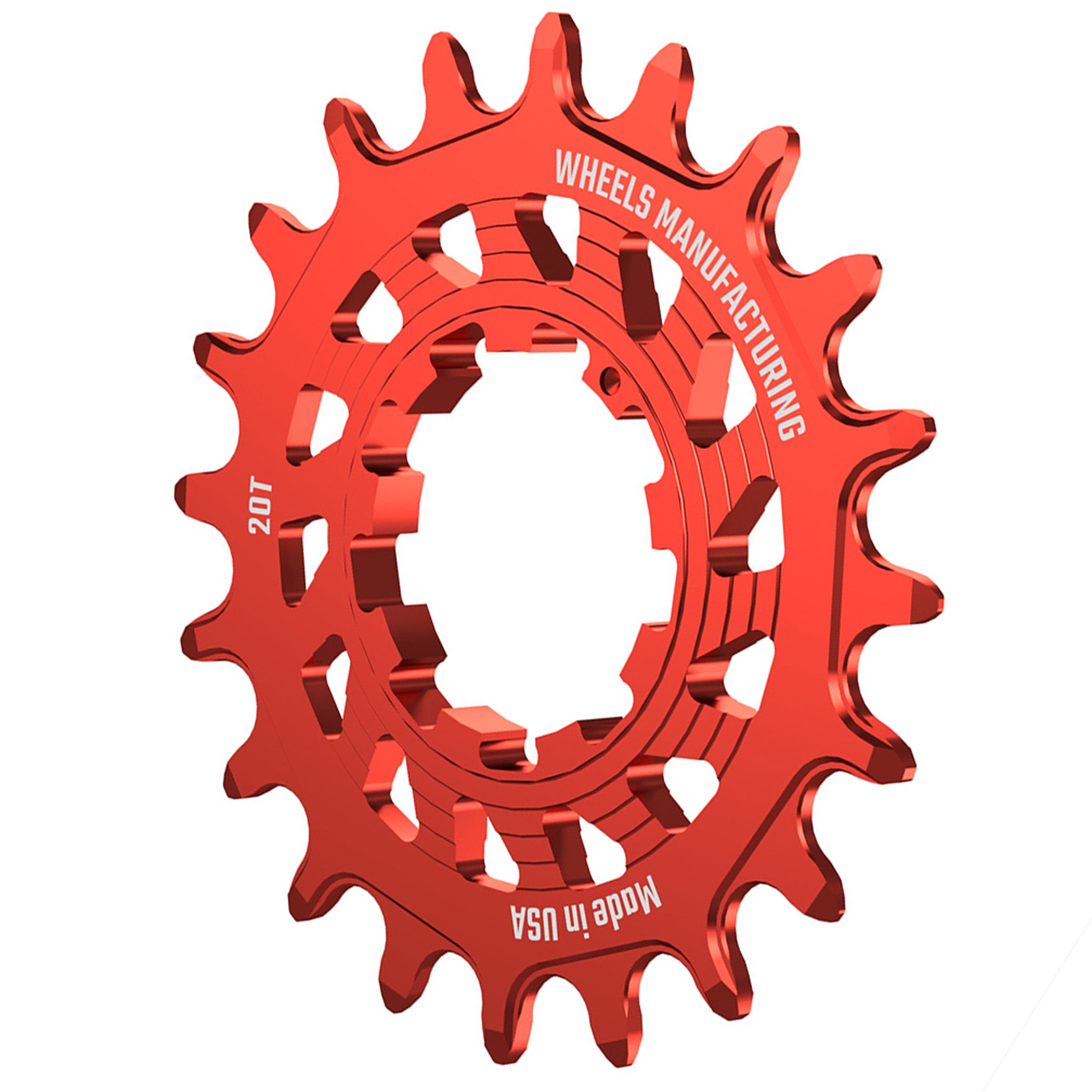 Wheels Mfg SOLO-HG Singlespeed Cog, 20t, Red-0