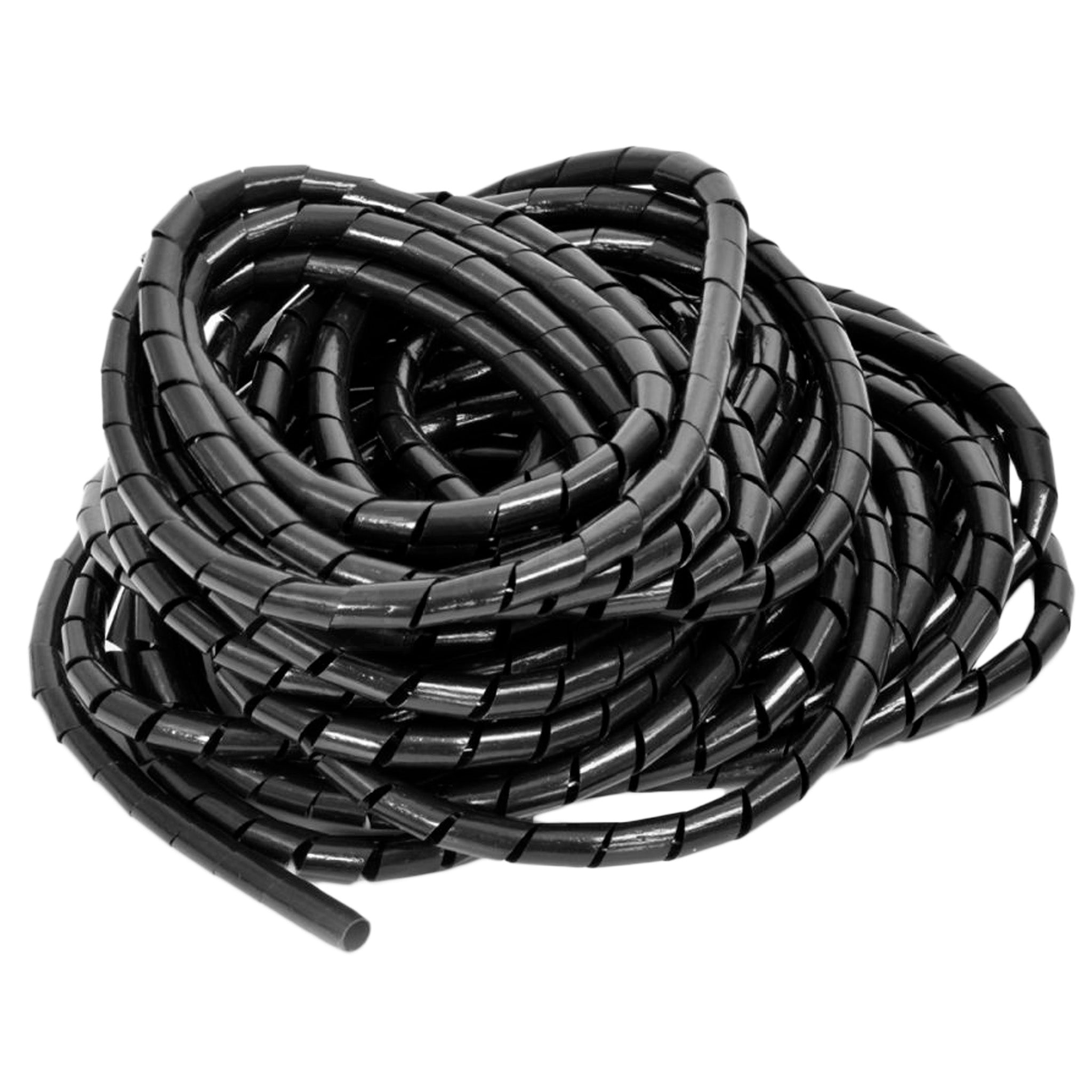 Wheels Mfg Spiral Cable Wrap, 10m, Black-0