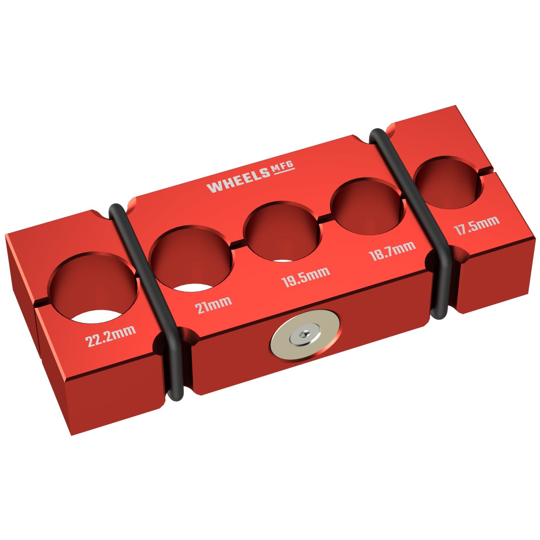 Wheels Mfg Vice Shaft Clamp, Medium ST0009, Red-0