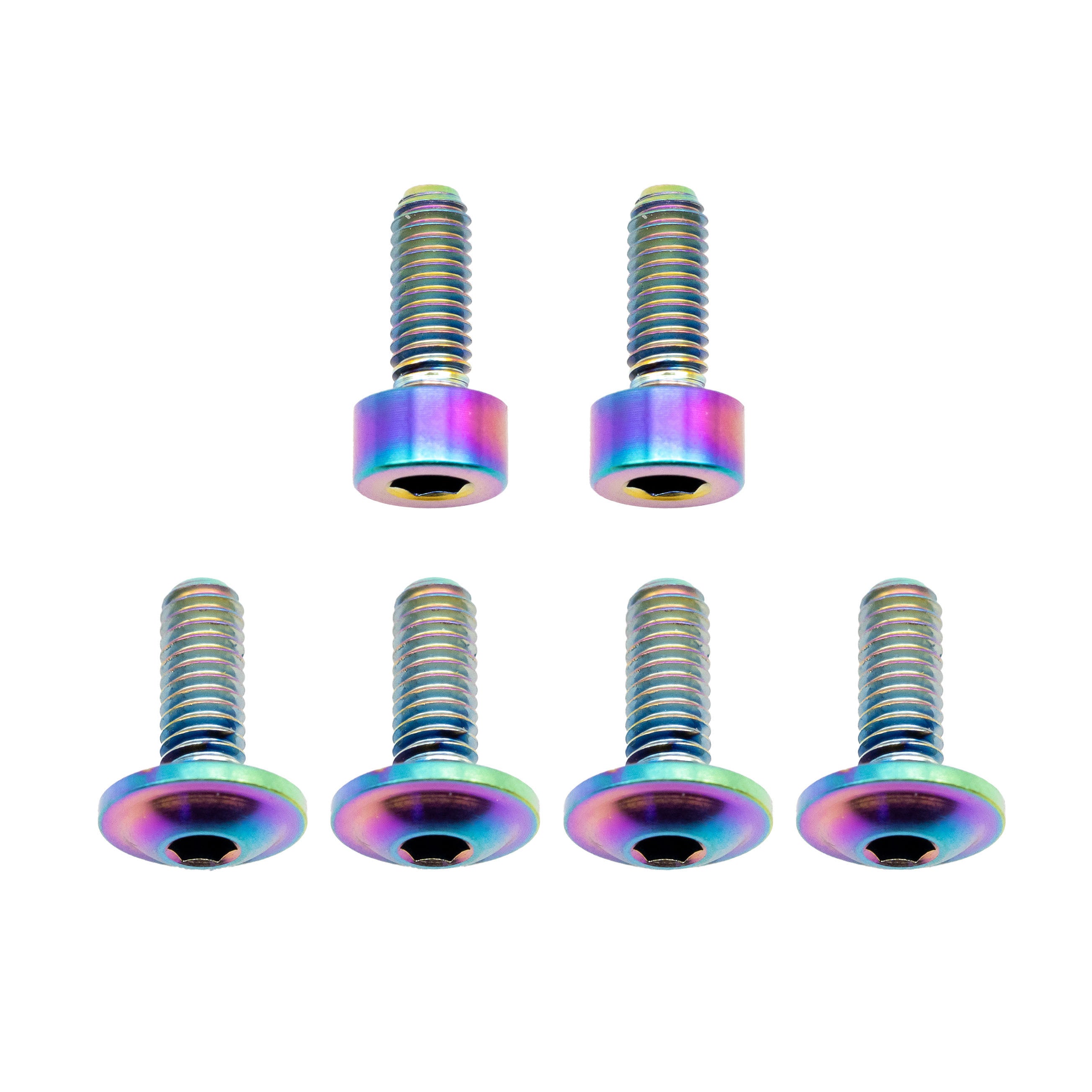 Better Bolts Fox 34SL Fork Titanium Bolt Kit, Fit4, Rainbow, 6/Cnt-0