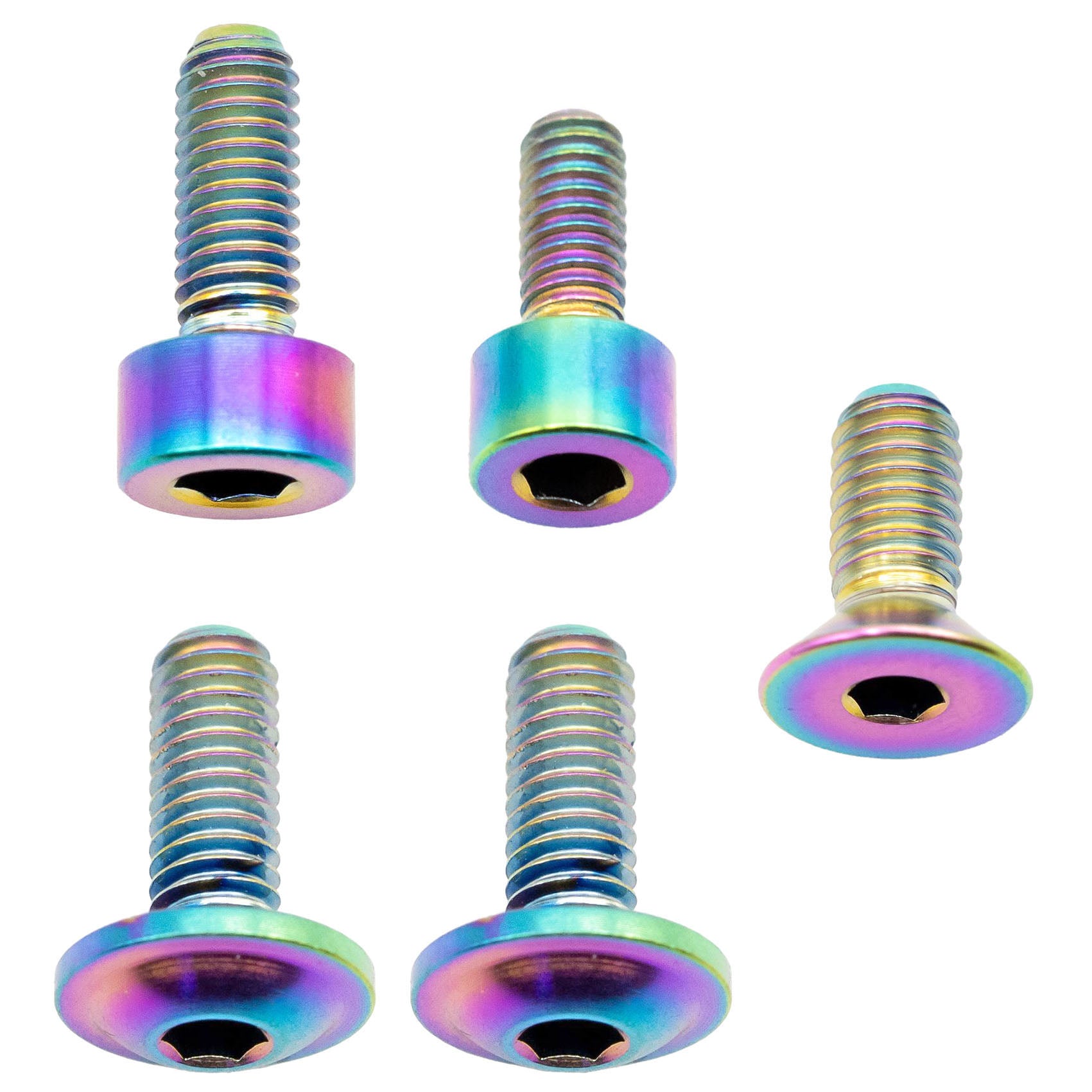Better Bolts Fox 36 Fork Titanium Bolt Kit, Grip, Rainbow, 5/Count-0