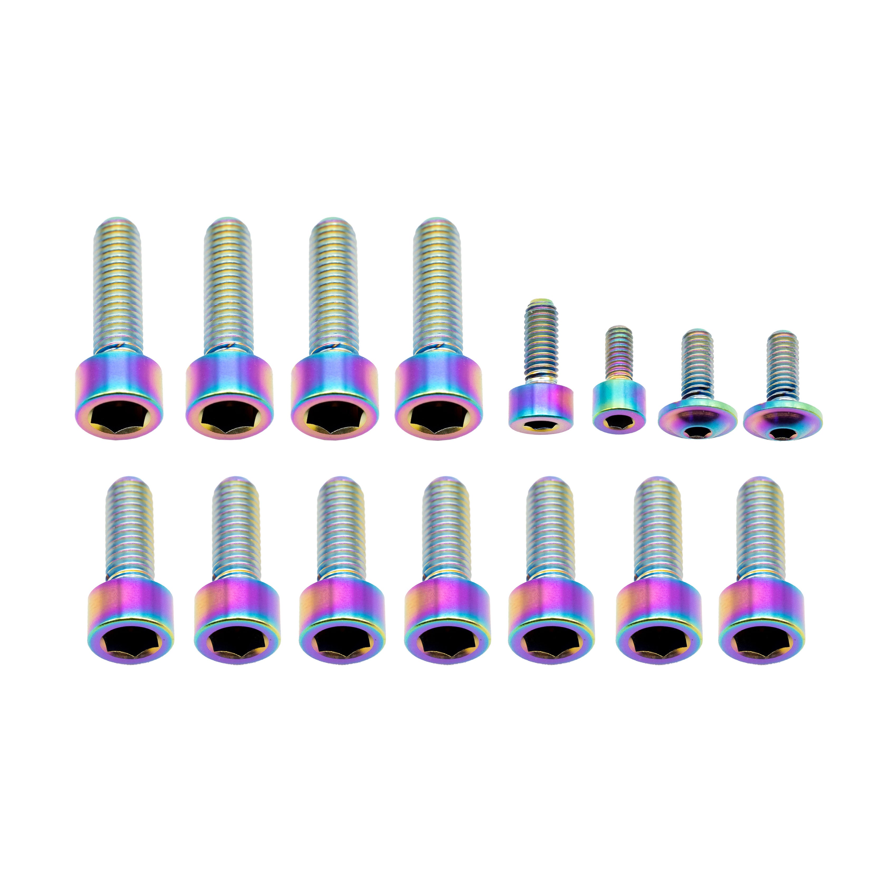 Better Bolts Fox 40/49 Fork Titanium Bolt Kit, Grip, Rainbow, 15/Co-0