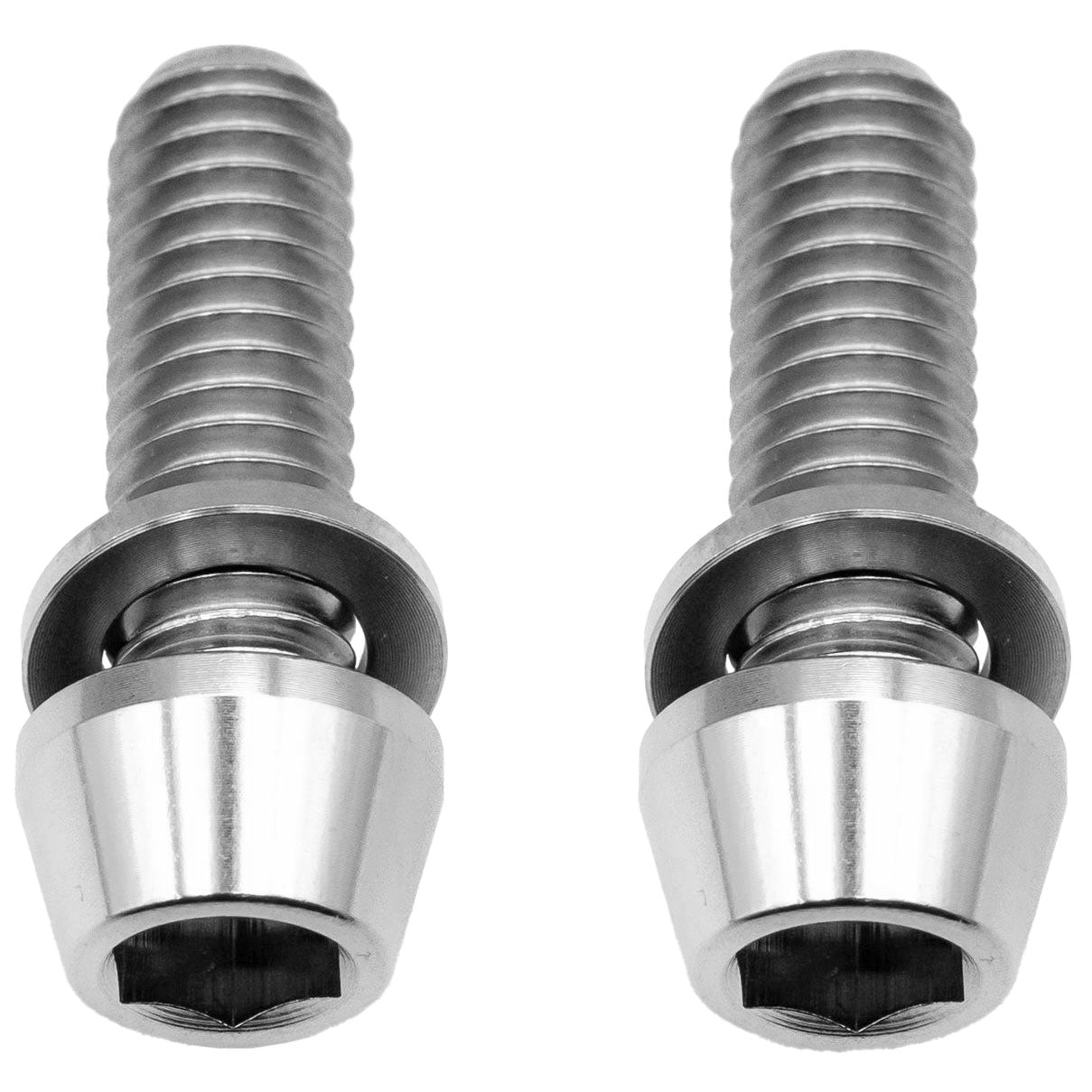 Better Bolts Titanium Post Mount Caliper Bolts, Silver, 2/Count-0