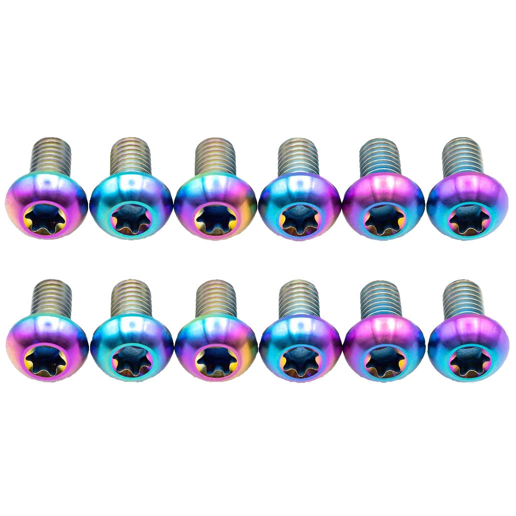 Better Bolts Titanium Button Head Rotor Bolt Kit, Rainbow, 12/count-0