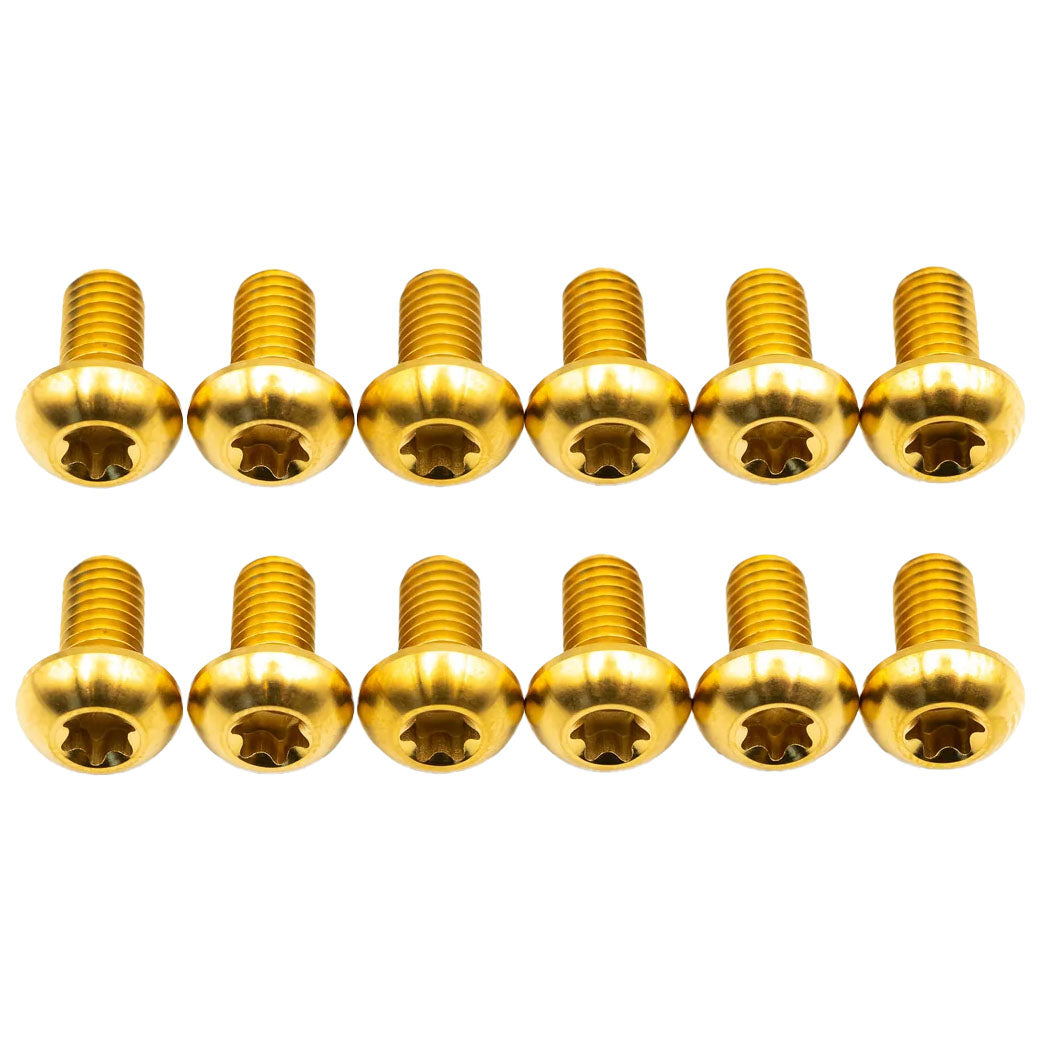 Better Bolts Titanium Button Head Rotor Bolt Kit, Gold, 12/count-0
