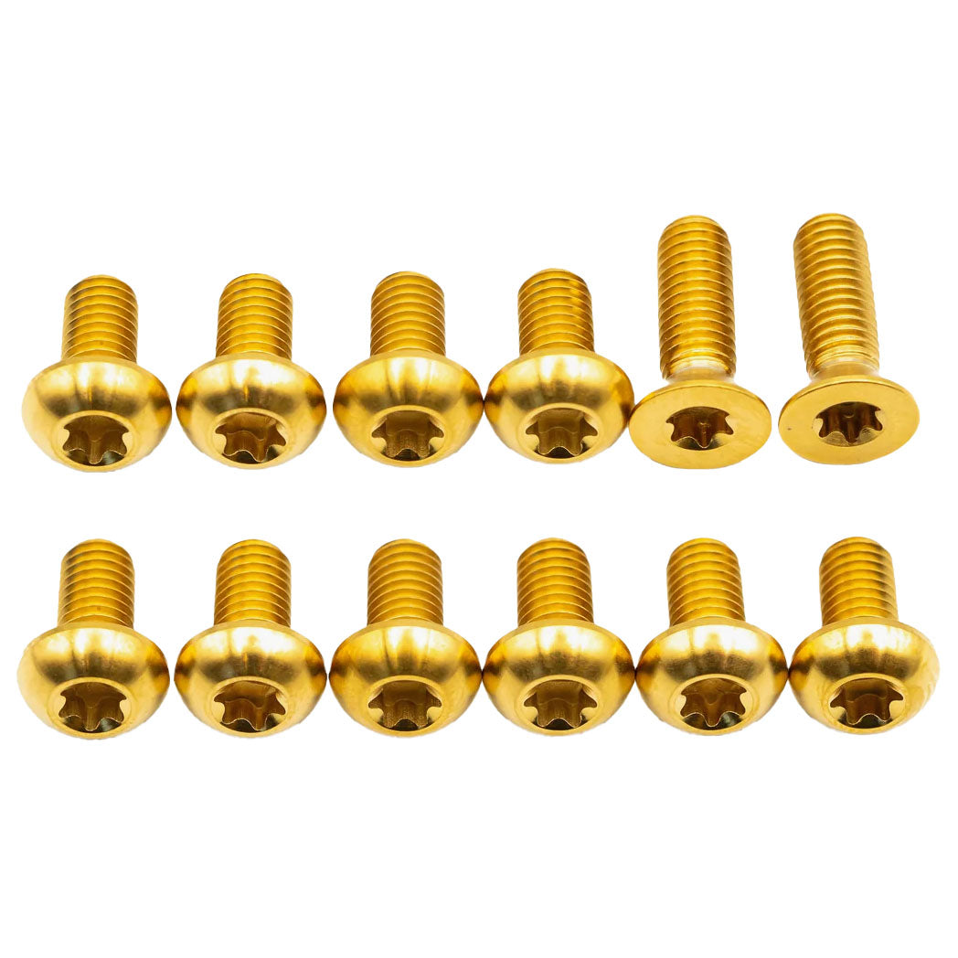 Better Bolts Titanium Sensor Rotor Bolt Kit, Gold, 12/Count-0