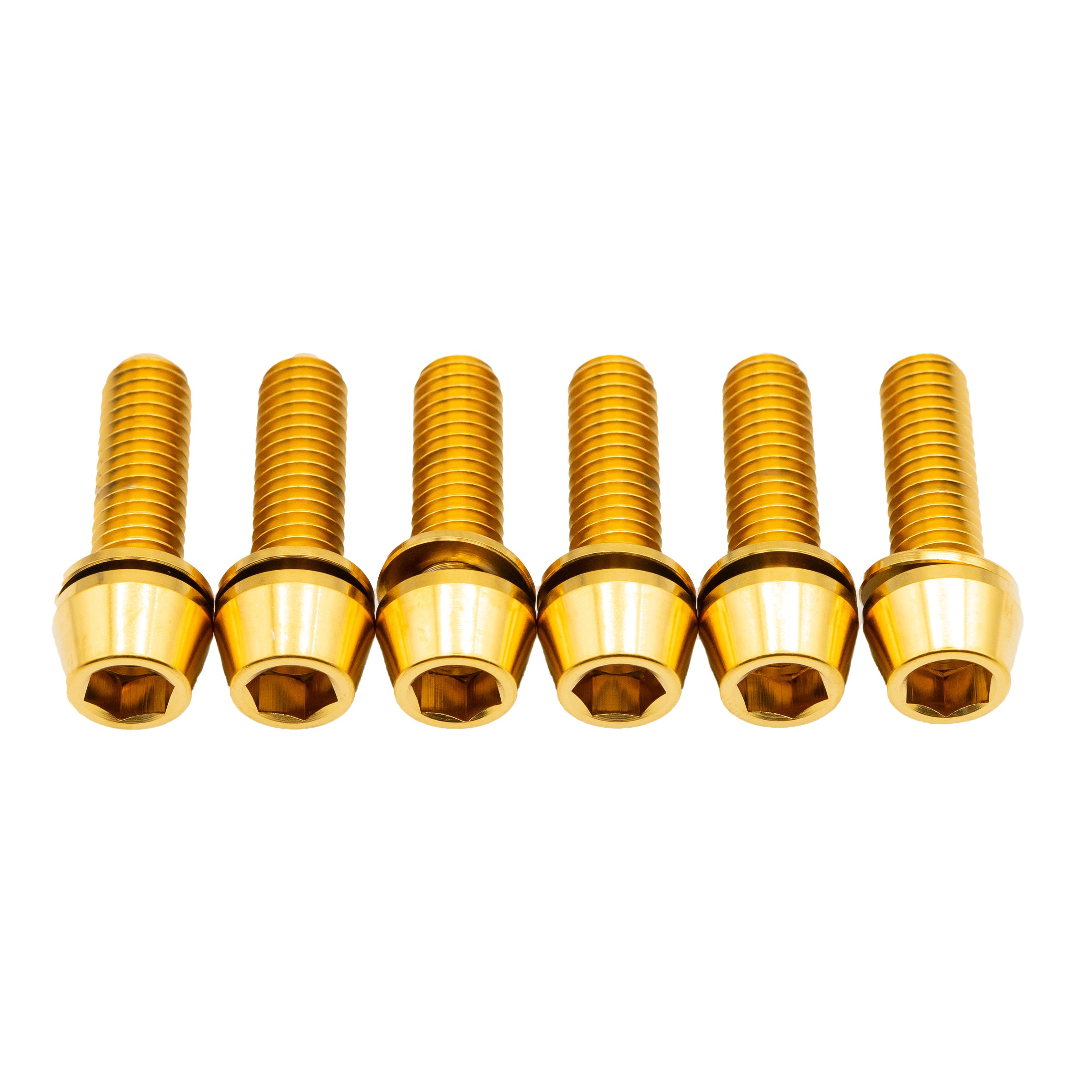 Better Bolts Deity Copperhead Ti  Stem Bolt Kit, Gold, 6/Count-0