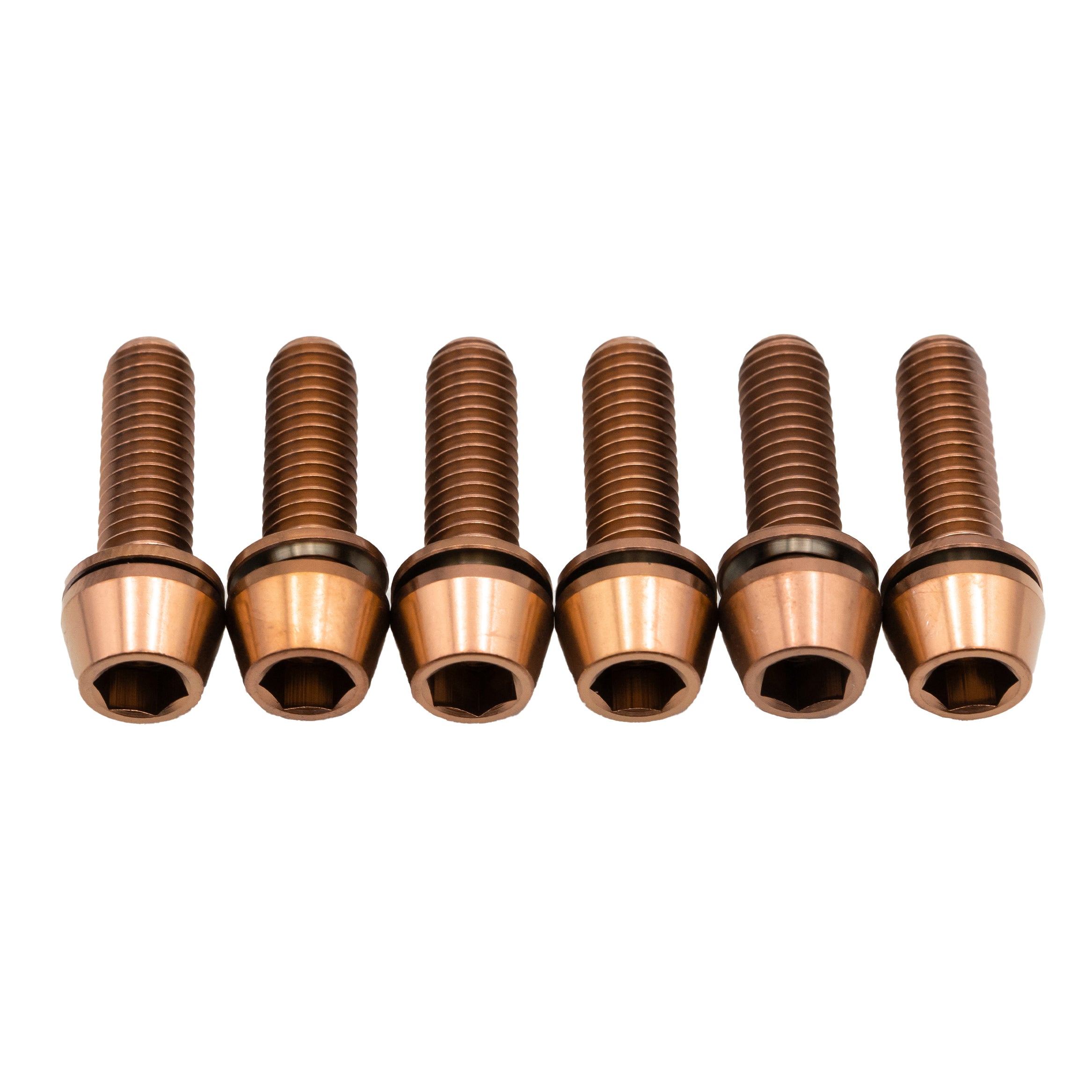 Better Bolts Deity Copperhead Ti  Stem Bolt Kit, Copper, 6/Count-0