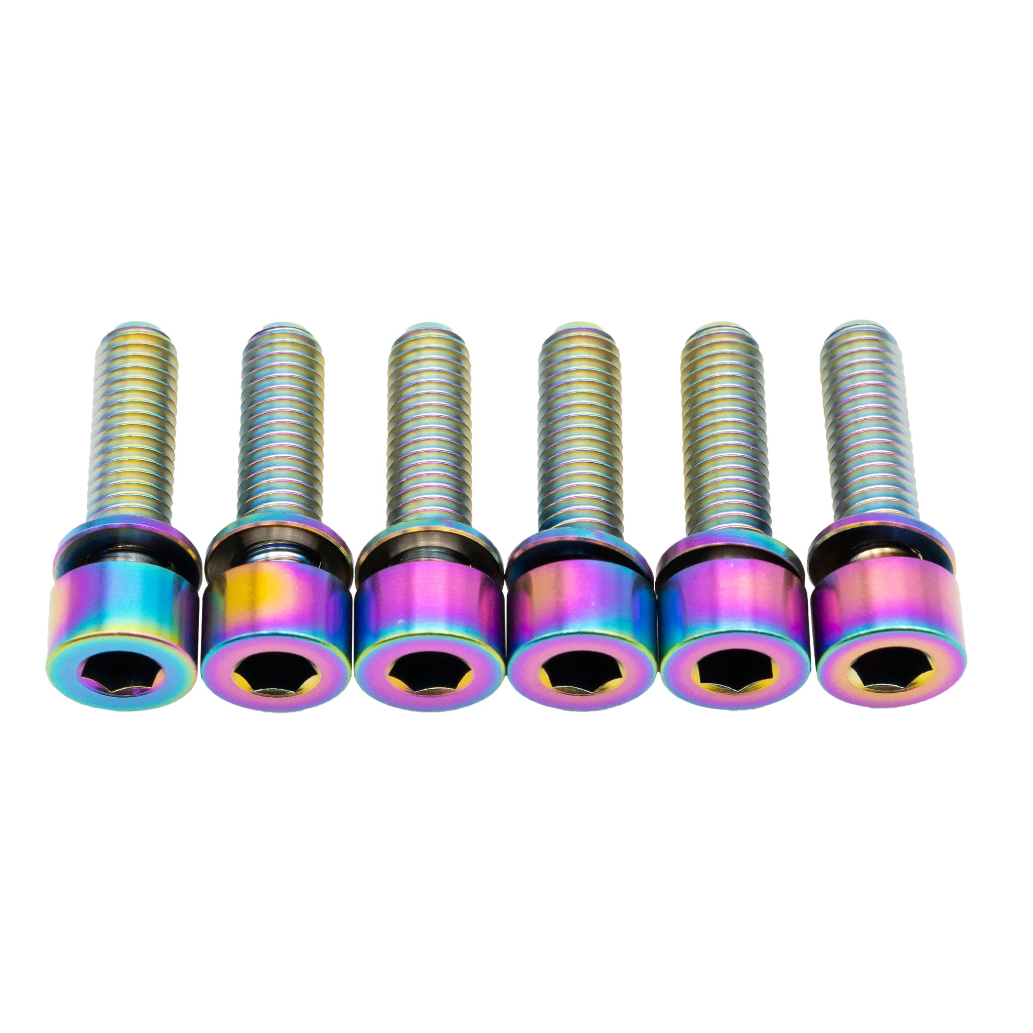 Better Bolts Industry Nine Ti Stem Bolt Kit, Rainbow, 6/Count-0