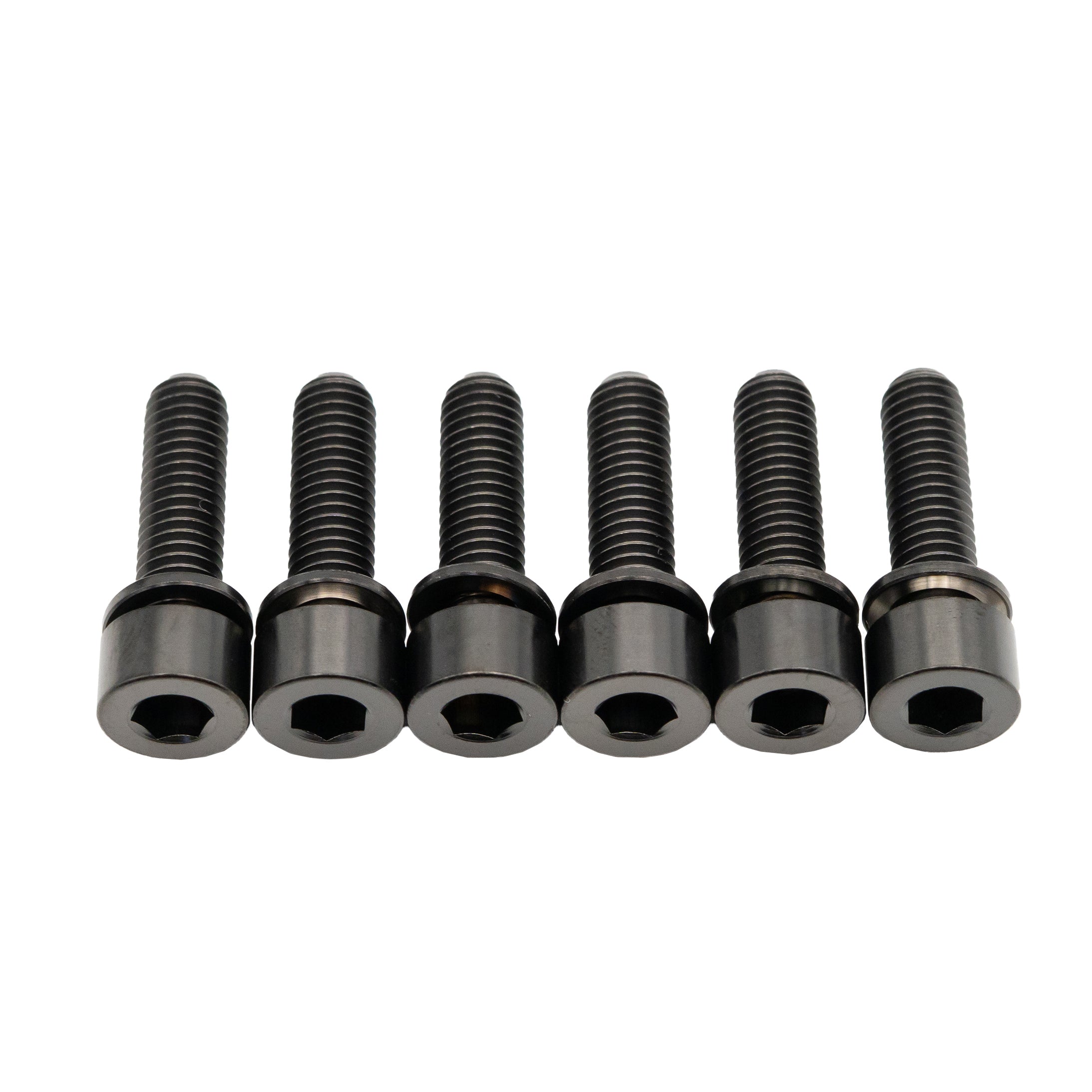 Better Bolts Industry Nine Ti Stem Bolt Kit, Black, 6/Count-0