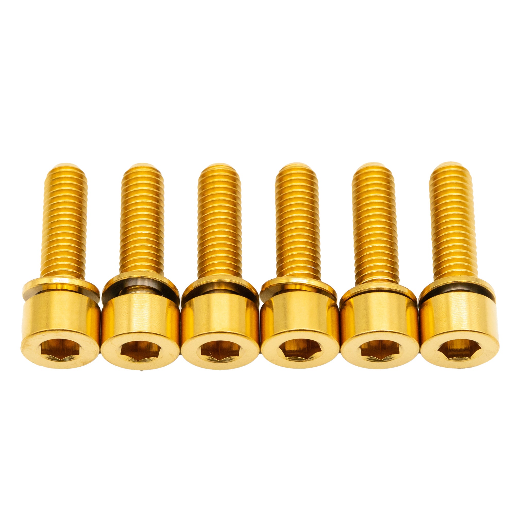 Better Bolts Industry Nine Ti Stem Bolt Kit, Gold, 6/Count-0