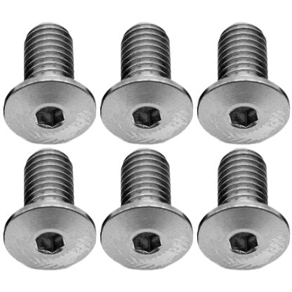 Better Bolts Titanium Water Bottle Cage Bolts,10mm, Silver, 6/Count-0