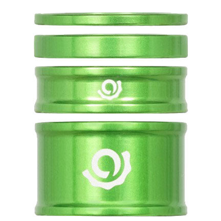 Industry Nine Headset Combo Spacer Kit, 1-1/8", Set/4, Lime-0