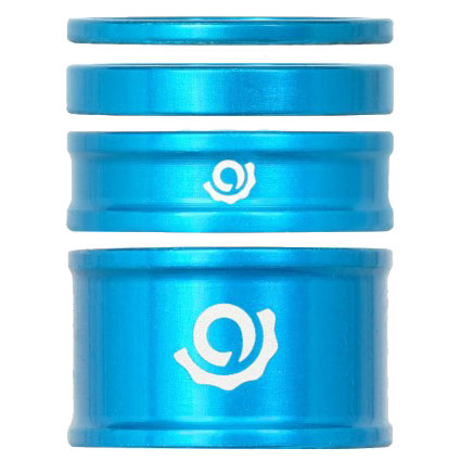 Industry Nine Headset Combo Spacer Kit, 1-1/8", Set/4, Turquoise-0