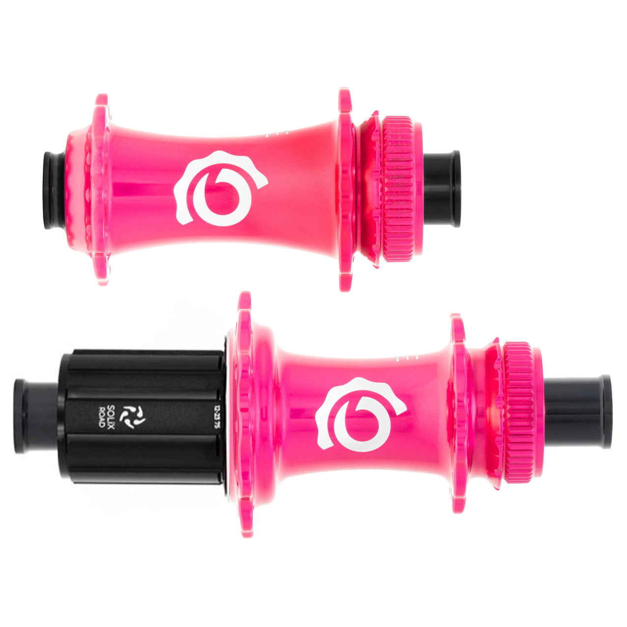 Industry Nine Solix CL Disc Hubs, 12x100/142 TA, 28h, HG11, Pink-0