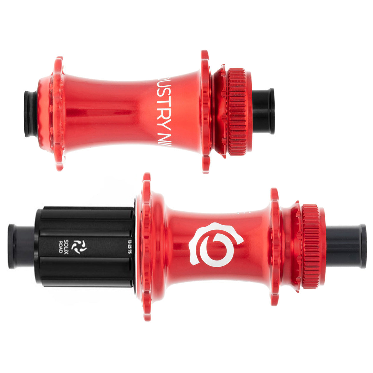 Industry Nine Solix CL Disc Hubs, 12x100/142 TA, 28h, HG11, Red-0