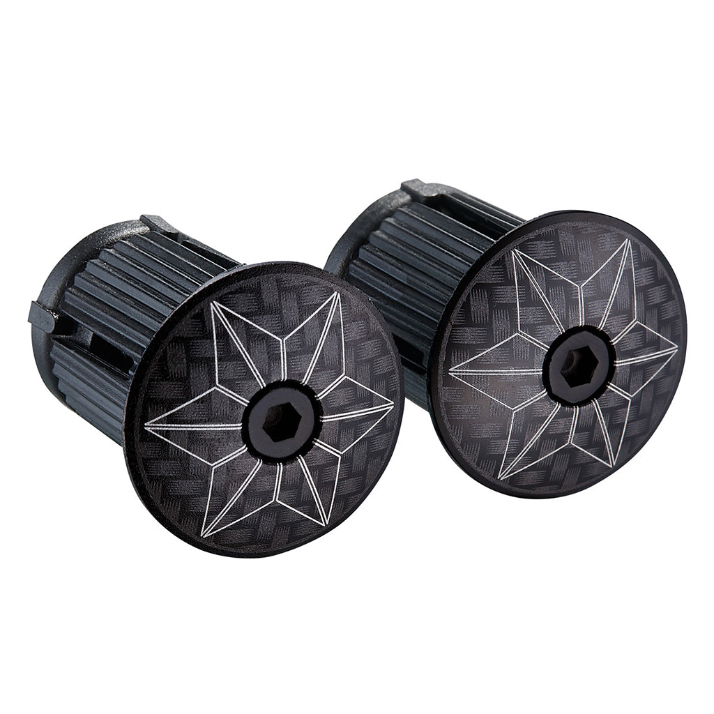 Supacaz Star Plugz Bar Plugs, Anodized Carbon Black-0