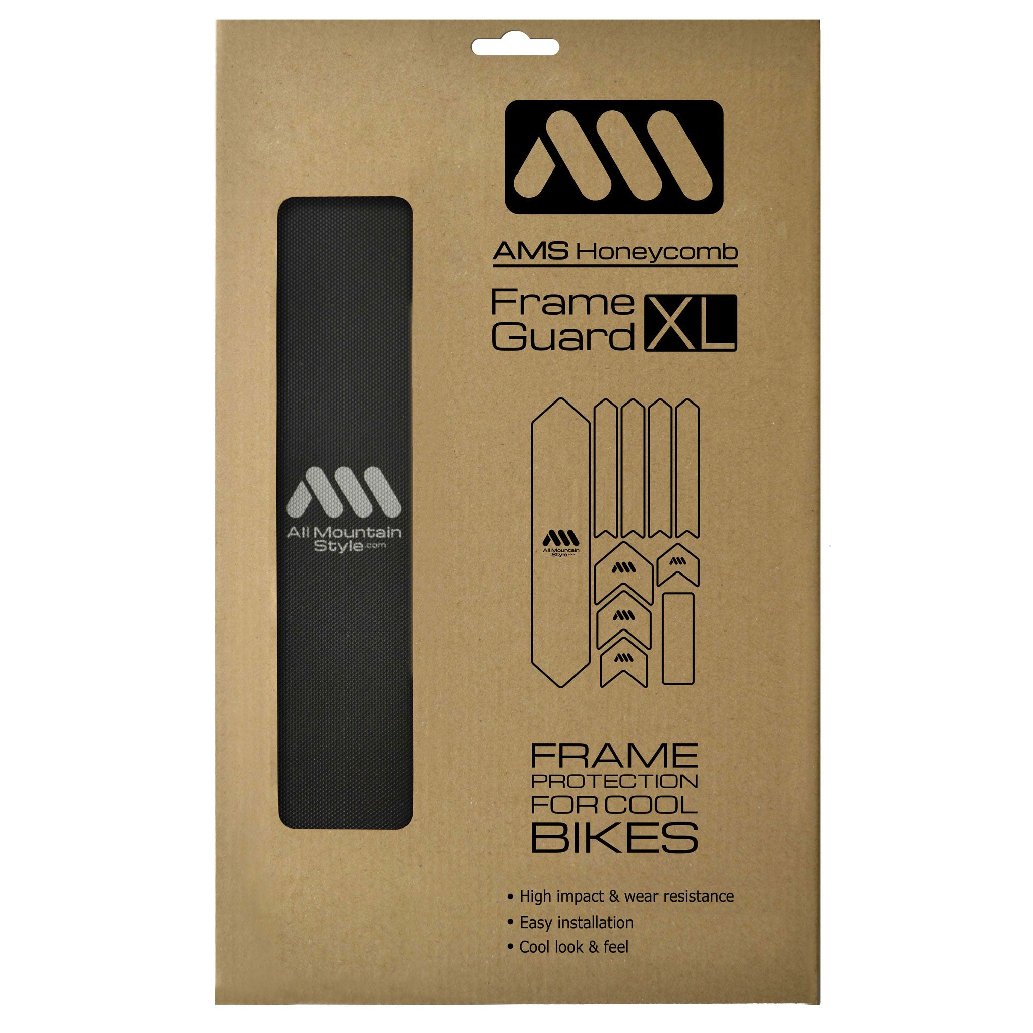 All Mountain Style Extra Honeycomb Frame Guard, Black/Silver-0