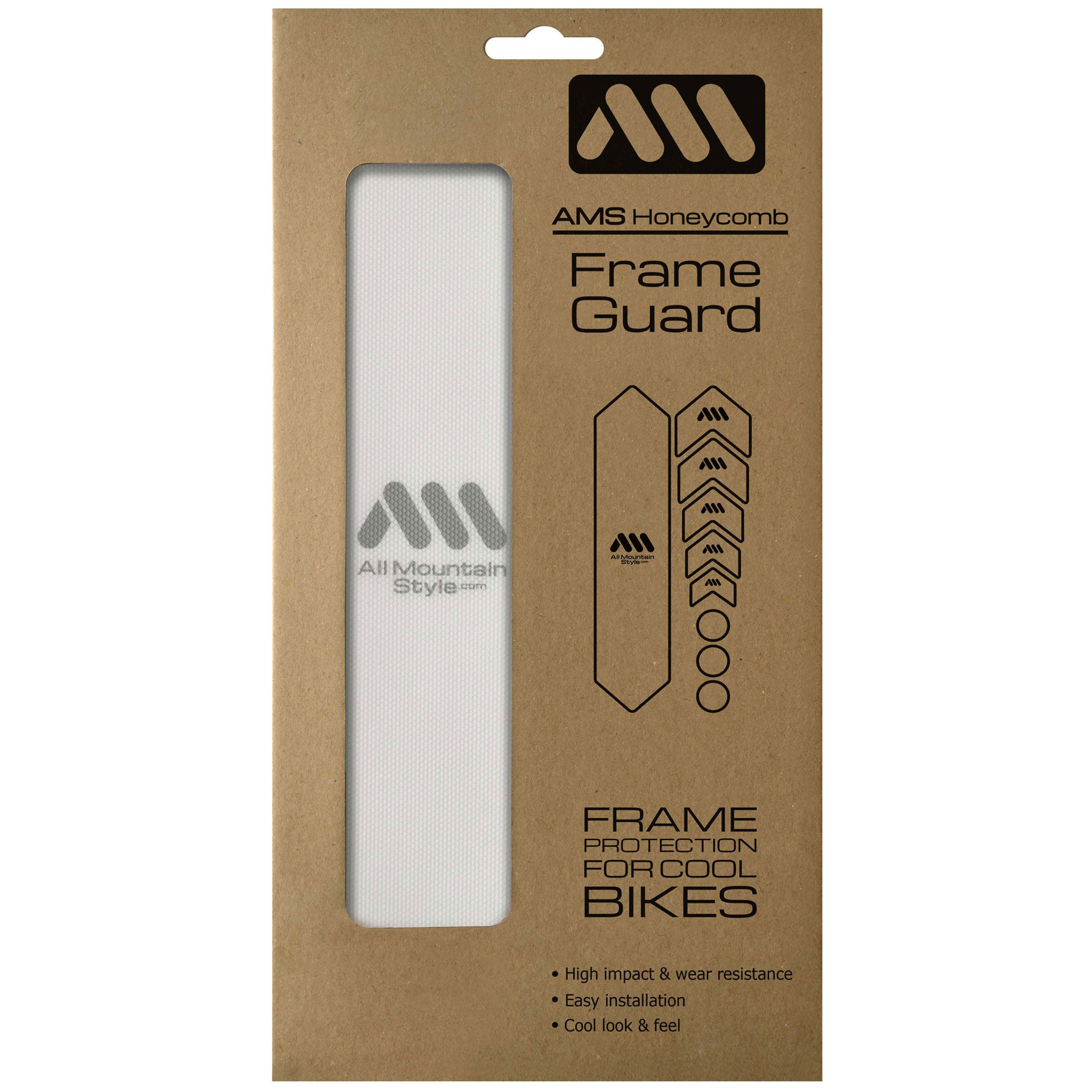 All Mountain Style Basic Honeycomb Frame Guard, Clear/Silver-0