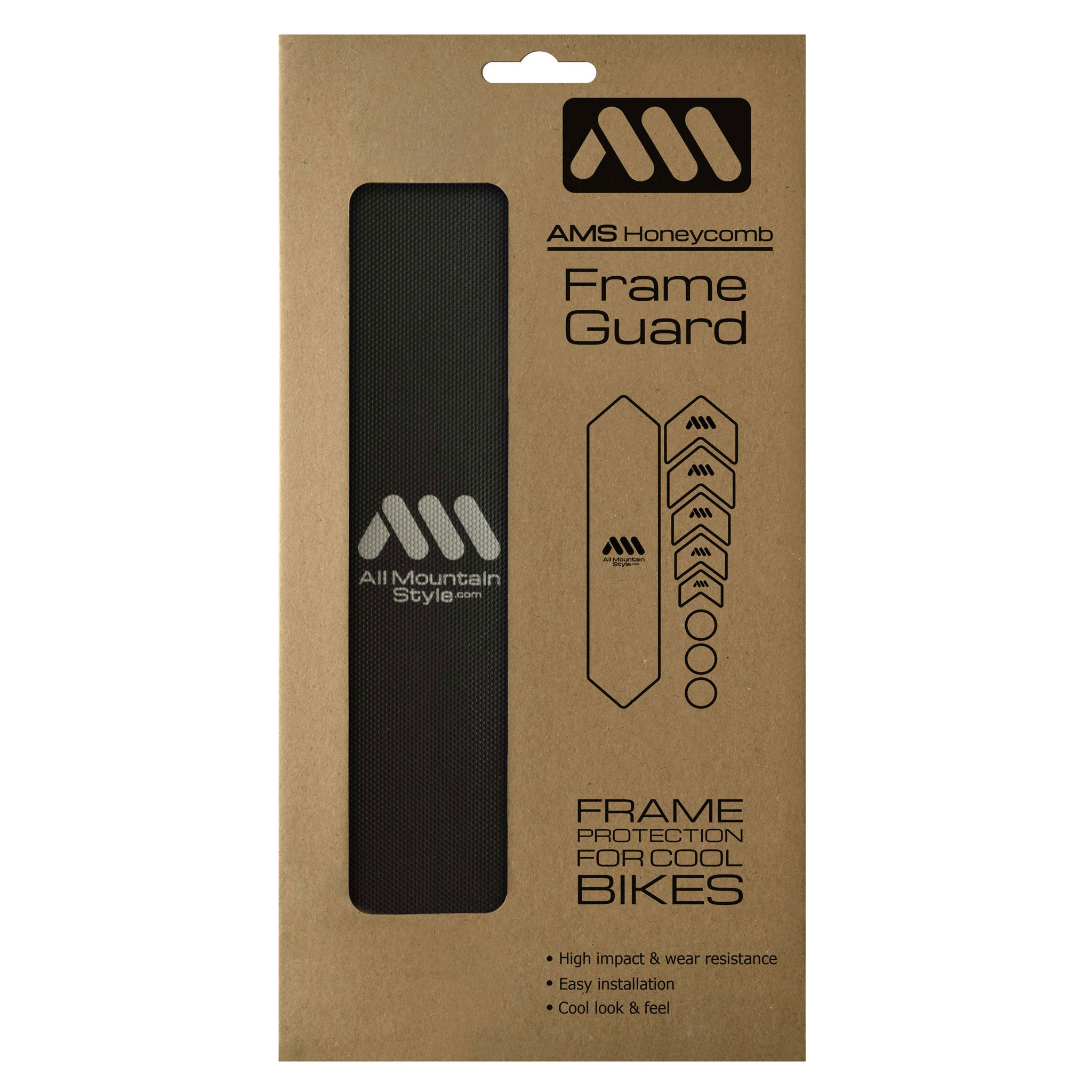 All Mountain Style Basic Honeycomb Frame Guard, Black/Silver-0